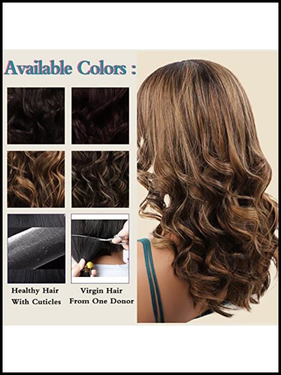 100% Remy Human Hair Wig with Hand Tied Lace Part, High Density, Glueless, Can main image 5